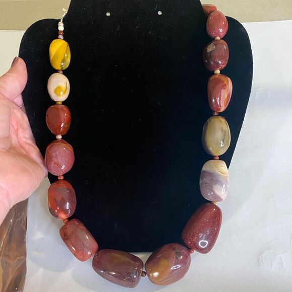 Jay King Mine Finds Vintage Jasper Necklace Authentic Gemstones Sterling - Picture 2 of 4